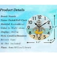 thumbnail image 2 of GZHJMY Cute Summer Vacation Sloth Round Wall Clock, 9.5 Inch Battery Operated Quartz Analog Quiet Desk Clock for Home,Office,School,Cafe, 2 of 5