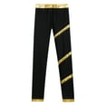 thumbnail image 5 of TTAO Kids Girls Figure Ice Skating Pants Rhinestones Spiral Gymnastic Leggings Gold 6, 5 of 7
