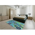 thumbnail image 4 of Ahgly Company Indoor Square Patterned Turquoise Green Area Rugs, 7' Square, 4 of 6