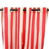 Jordan Manufacturing 54" x 96" Cherry Red Stripe Grommet Semi-sheer Outdoor Curtain Panel