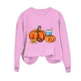 thumbnail image 2 of SwiftWear Women's Thanksgiving Print Crewneck Sweatshirt Fall Themed Pullover with Seasonal Design, Soft Casual Comfort Wear Pink, 2 of 3