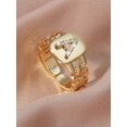 thumbnail image 1 of 1 anillo de aleación con letra A para mujer, abierto, de promesa, elegante y único, de compromiso, regalo de joyería., 1 of 4