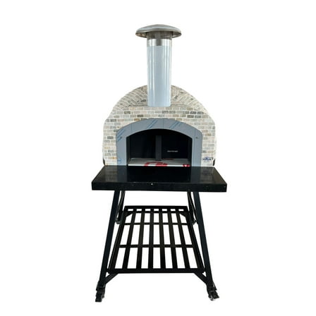 Tiled Cement Outdoor Pizza Oven / Clay Wood Fired Pizza Ovens with Mushroom Mosaic Tiles - OP82