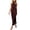 Coffee, variant on Summer Office Dresses For Women Halter Neck Fringe Midi Dress Sleeveless Form-Fitting Party Dress with Side Slit (Dark Blue,S)