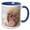 Blue/White, variant on 3drose, Snow Monkeys, Nagano, Japan, 15oz Mug