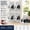 4 Pcs Silver, variant on 2PCS No Drill Curtain Brackets, Self-Adhesive Adjustable Curtain Rod Hooks for Rods Under 1.57 Inch, Clear Window Curtain Hardware