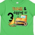 thumbnail image 4 of Inktastic Three and Digging It Bulldozer 3rd Birthday Boys or Girls Toddler T-Shirt, 4 of 5