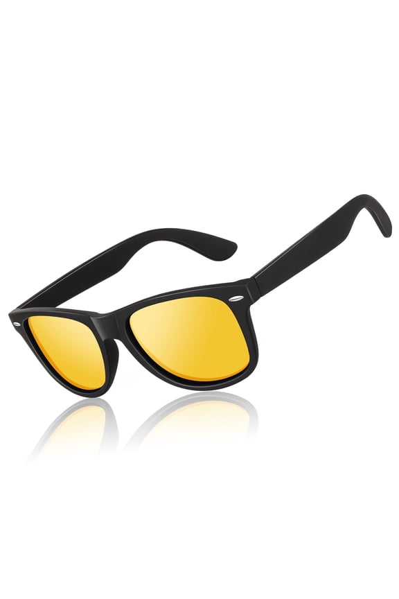Classic Retro Night Vision Glasses for Men Women Nighttime Glasses for Driving Hiking Running