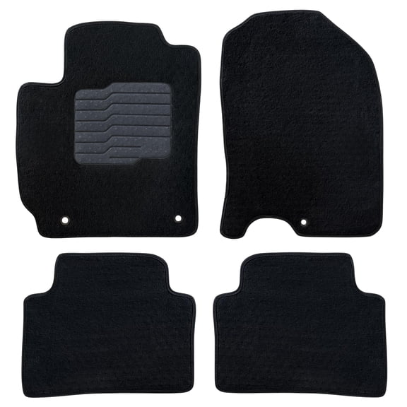 Carpet Floor Mats Custom Fit For 2018 to 2023 Hyundai Kona with Non-Slip Heel Pad and Safety Hooks - ecoMats