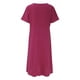 thumbnail image 4 of Vestido informal de mujer, de manga corta, cuello redondo, holgado y con bolsillos, en color liso., 4 of 5