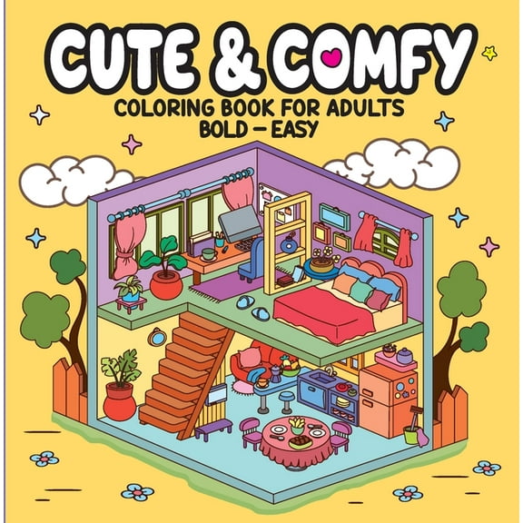 Cute & Comfy - Coloring Book for Adults, (Paperback)