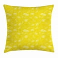 thumbnail image 1 of Yellow and White Throw Pillow Cushion Cover, Lemons Leaves and Water Droplets Design Monochrome Fruit Illustration, Decorative Square Accent Pillow Case, 18 X 18 Inches, Yellow White, by Ambesonne, 1 of 2