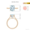 thumbnail image 4 of ANGARA Natural Cushion 2.45 ct Aquamarine Engagement Ring with Hidden Accents in 14K Rose Gold for Women (Size-10x8mm) | March Birthstone, Anniversary Jewelry Gift for Women | Natural Aquamarine Ring, 4 of 9