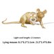 thumbnail image 4 of Lámpara de mesa Lámpara de escritorio de ratón Lámpara de mesa lateral de animal de resina Bombilla de luz E12, Dorado, Enchufe de EE. UU., Ratón acostado Jumpingount HA003391-18B, 4 of 7