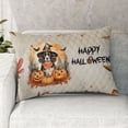 thumbnail image 2 of Happy Halloween Brittany Spaniel Witches Hat Pumpkin Carving Quilt Pillowcase Brittany Dog Lover Gifts Idea Throw Pillow Cover Bed Home Decor - 02019, 2 of 5