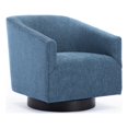 thumbnail image 2 of Home Square Fabric Wood Base Swivel Accent Chair in Blue - Set of 2, 2 of 9