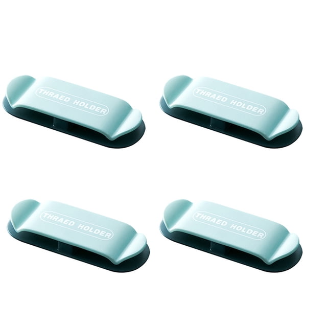 Ounissouiy 4 Uds. De soporte para toma de corriente, gancho adhesivo sin perforaciones, impermeable, para el hogar, cocina, oficina, accesorios de Almacenamiento y organización del hogar Azul claro