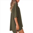 thumbnail image 2 of Conjunto de Dos Piezas para Mujer, Verano 2025, Informal, de Talla Grande, con Pantalones Cortos de Motociclista, Verde , Talla XL, 2 of 8
