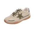 thumbnail image 2 of EKVAHL Women's Orthopedic Retro Sneakers, Canvas Star Accent Tennis Shoes, Non‑Slip Gum Sole Street Walking Shoes Brown, 2 of 6