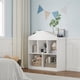 thumbnail image 5 of Estantería infantil blanca de madera con 5 compartimentos y techo - Organizador moderno para libros y juguetes - Perfecta para habitaciones infantiles, aulas y salas de juegos - Color blanco, 5 of 8