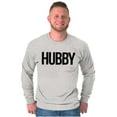 thumbnail image 5 of Hubby Wifey Cute Matching Couple Set Men's Big & Tall Long Sleeve Graphic Tee Brisco Brands 2X, 5 of 6