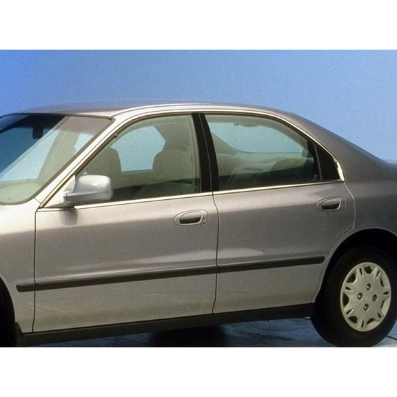 Rvinyl Pillar Post Window Trim Compatible with Honda Accord 1994-1997 (Sedan) - Carbon Fiber 3D