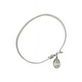 thumbnail image 2 of 7 1/4 inch Oval Eye Hook Bangle Bracelet w/ St. Lawrence in Sterling Silver, 2 of 3