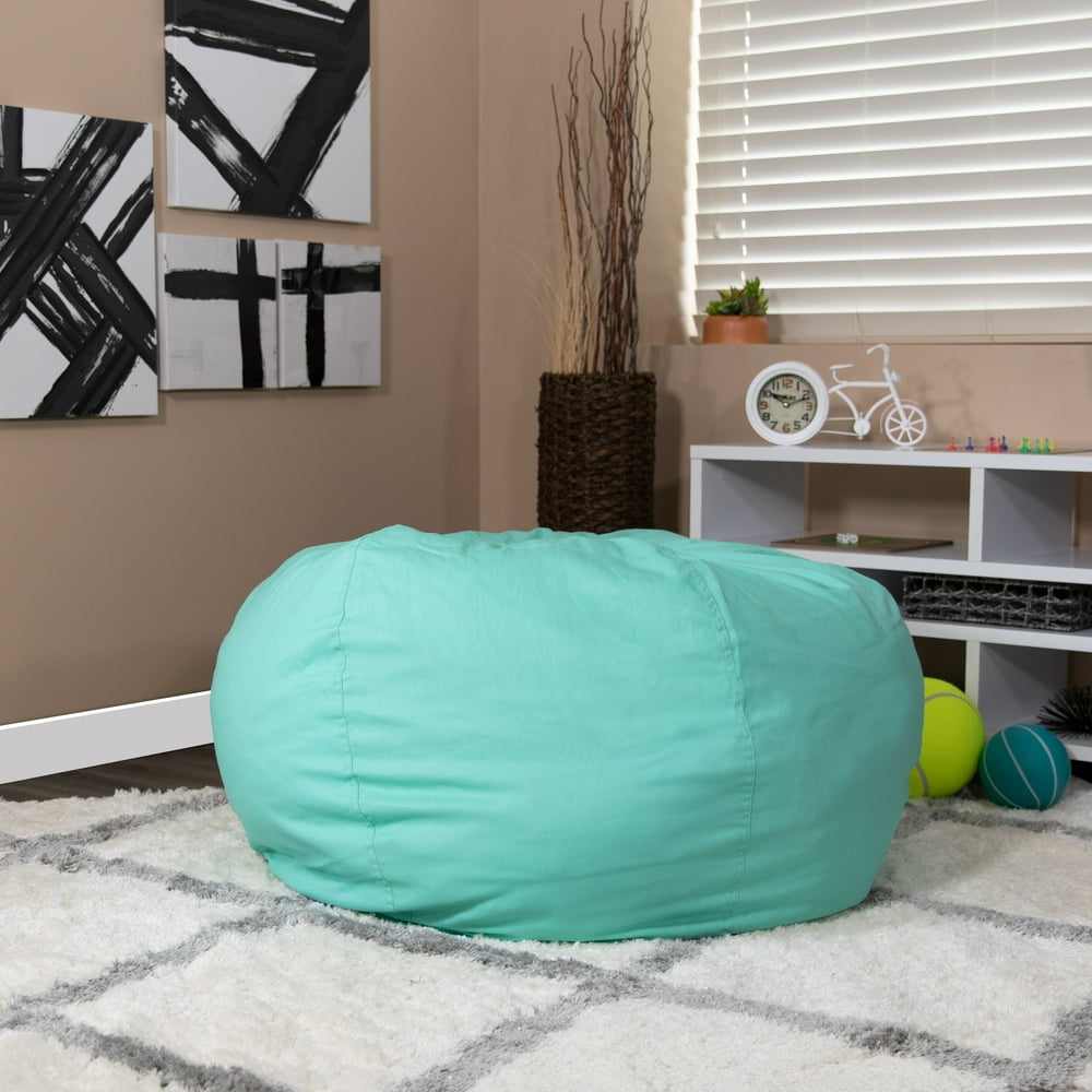 Flash Furniture Oversized Solid Mint Green Bean Bag Chair for Kids and Adults - Walmart.com 