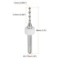 thumbnail image 2 of Uxcell 20 Pack Micro PCB Drill Bits 1.5mm Tungsten Steel with 1/8" Shank for Printed Circuit Board Stone CNC Engraving, 2 of 6
