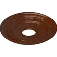 thumbnail image 3 of Ekena Millwork 15 3/8"OD x 3 5/8"ID x 1"P Dublin Ceiling Medallion (Fits Canopies up to 8 1/4"), Hand-Painted Burnished Mahogany Crackle, 3 of 6