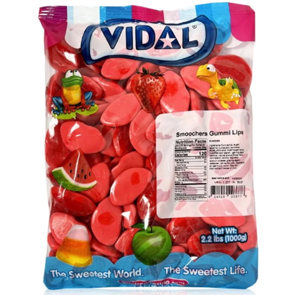 YANKEETRADERS® Gummy Red Smoocher Lips Candy 2.2 Pound Bag