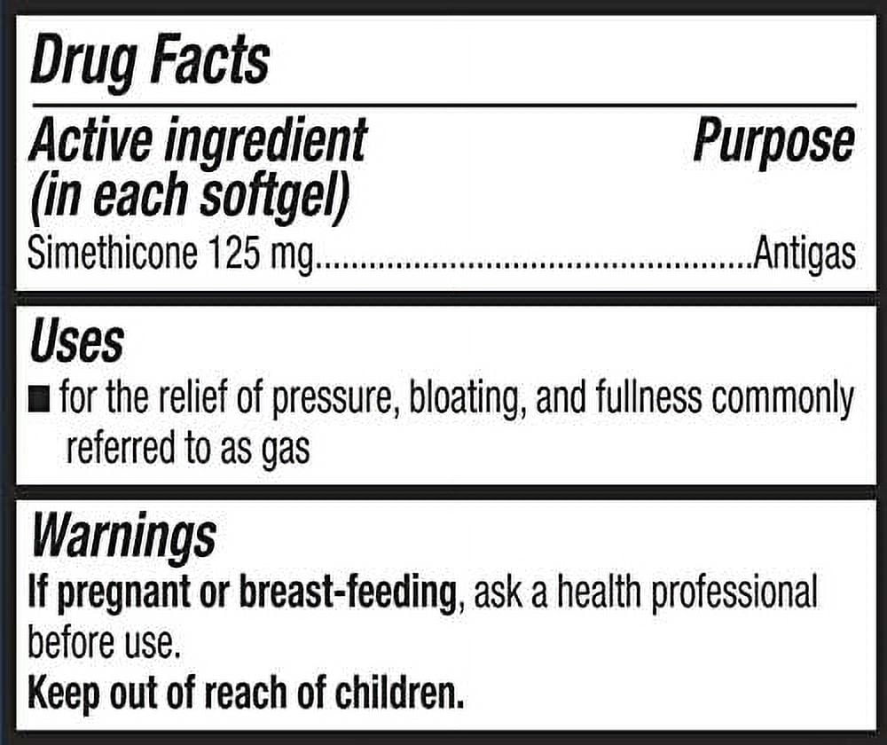 Equate Extra Strength Gas Relief Softgels, 72 ct, (Pack of 2)