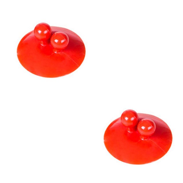 QualitChoice Bathroom Vacuum Wall Strong Suction multifunction Holder Hooks Hanger Sucker Red 2Set