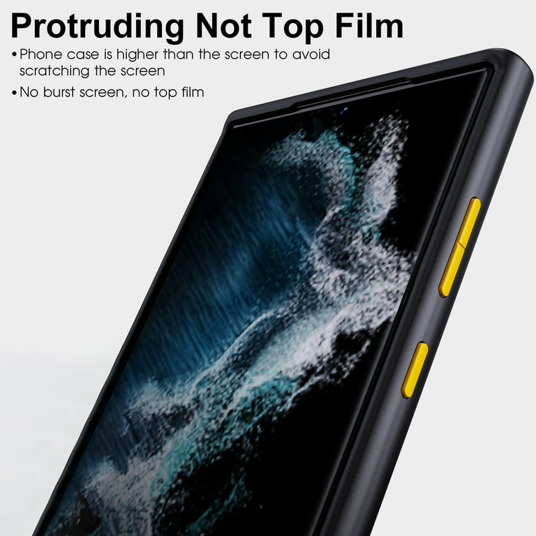 Case for Samsung Galaxy S22 Ultra Case [Protect from  Fingerprint/Shock/Scratch/Slip] Shockproof Hard PC Back with Hybrid Soft  TPU Bumper Protective Phone Cover for Samsung Galaxy S22 Ultra, Black -  Walmart.com