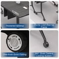 thumbnail image 3 of 2 PCS Folding Conference Table on Wheels,47.2 IN Modular Flip-Top Conference Room Table for 6–12 People, Mobile Training & Meeting Table for Office Classroom School, Space-Saving Design, 3 of 8