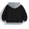 thumbnail image 3 of PENGXIANG Sweat à Capuche à Cordon pour Hommes avec Couleur Contrastée et Manches Longues, 3 of 4