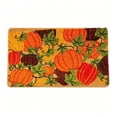 thumbnail image 2 of Orangide Fall Decor Pumpkin Doormat Natural Fiber Coir Mat with Floral Print, Absorbent Non-Slip Welcome Mat for Front Porch Entryway Indoor Outdoor, 2 of 7