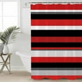 thumbnail image 6 of Shower Curtains Red Black Gray Bath Curtain Mexican Style Waterproof Bathroom Shower Curtain Set with Hooks Decoration 72 x 72 Inches, 6 of 7