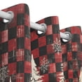 thumbnail image 3 of Christmas Snowman Grids Curtains Black Out Curtains for Sliding Glass Doors Bedroom Living Room Bathroom 2 Panels Set, 3 of 5