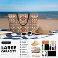 thumbnail image 5 of Wukai Traditional Tribal Aztec Print Zipper Bag,large Beach Tote Bag,Waterproof Sandproof Bag,Grocery and Picnic Tote Travel Bag, 5 of 5