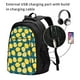 thumbnail image 2 of Balery Lemon Mochila con carga USB para hombre y mujer - Mochila impermeable y antirrobo para portátil con puerto USB para viajes, trabajo, estudios y universidad, 2 of 7