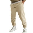 thumbnail image 3 of MSJUHEG Sweatpants Mens Sweatpants Mens Autumn Winter High Street Loose Sports Outdoor Running Sweater Pants Trousers Solid Pants Men'S Pants Khaki M, 3 of 7