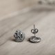 thumbnail image 5 of Un par de pendientes de calavera de lagarto punk de plata de ley 925, pendientes góticos hipoalergénicos, pendientes de camaleón, regalo para hombres, mujeres, regalos para compañeros de clase, amigos. Rojo Verde, 5 of 5