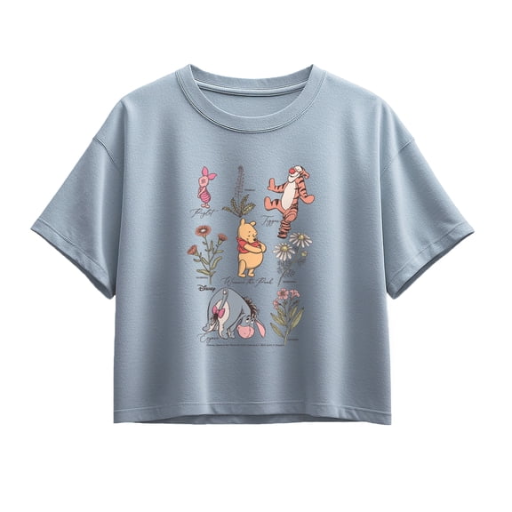 Winnie the Pooh - Friends and Floral - Youth Girls Boxy T-Shirt