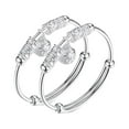 thumbnail image 2 of opvise 2 Pcs Adjustable Infant Baby Embossing Bell Bangle Hand Bracelet Jewelry Gift, 2 of 7