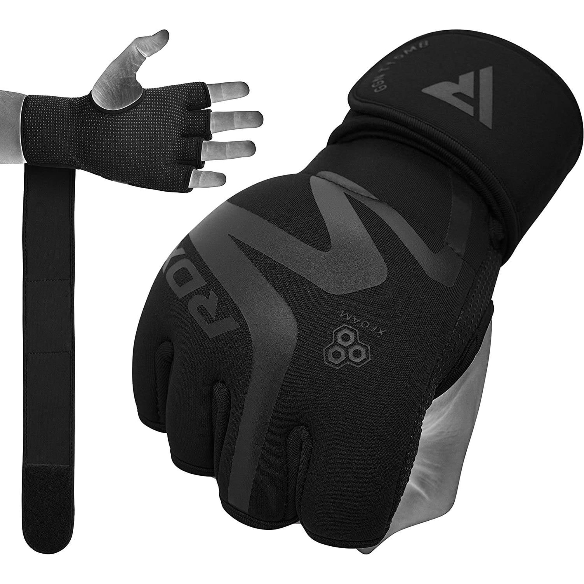 RDX, Hand Wraps Inner Gloves, Fist Protector Wrist Support, Black, XL