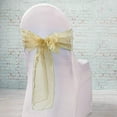 thumbnail image 5 of BalsaCircle 5 Organza Chair Sashes Bows Ties Champagne, 5 of 6