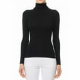 thumbnail image 5 of FashionMille Women Ribbed Knit Texture High Neck Long Sleeve Pullover Sweater, 5 of 5