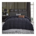 thumbnail image 3 of Luxurious Palatial King/Super King Goose Down Comforter, 120 X 90 inches, UNIQUE Black Solid, 600 Thread Count, 100% Egyptian Cotton Cover, 85 Oz Fill Weight, 750 Fill Power, 3 of 6