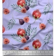 thumbnail image 1 of Soimoi Cotton Duck Fabric Leaves,Fig & Pomegranate Fruits Printed Fabric 1 Yard 56 Inch Wide, 1 of 3